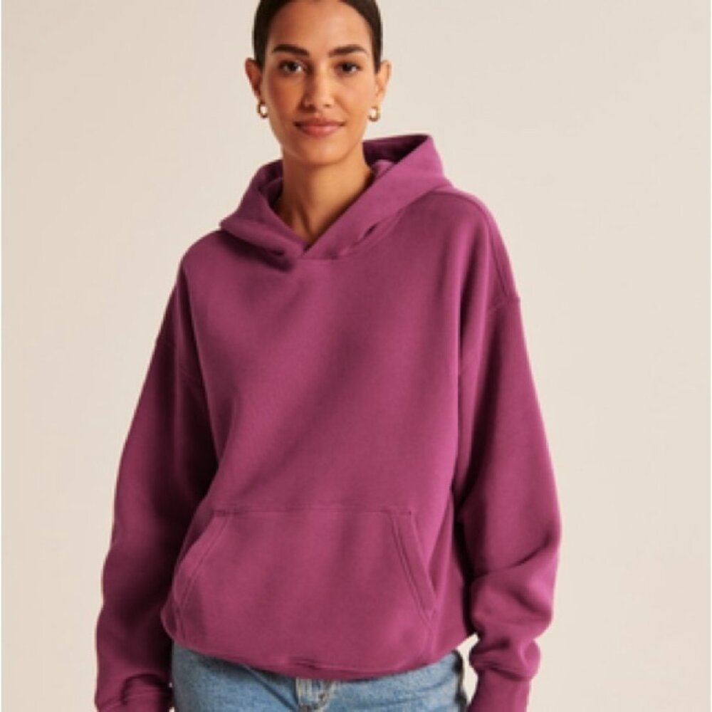 Abercrombie Purple Essential Popover Hoodie